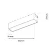 MILAGRO ML2199 Slim Magnetic Track Czarny 91cm 30W LED Tuya CCT