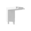 MILAGRO ML2214 Slim Magnetic Track Narożnik Biały dół L