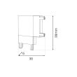 MILAGRO ML2217 Slim Magnetic Track Czarny Łącznik Szyn L