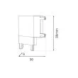 MILAGRO ML2218 Slim Magnetic Track Biały Łącznik Szyn L