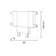 MILAGRO ML2219 Slim Magnetic Track Czarny Łącznik Szyn T