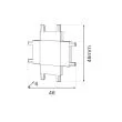 MILAGRO ML2221 Slim Magnetic Track Czarny Łącznik Szyn +