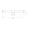 MILAGRO ML2252 Kinkiet łazienkowy APA black 6W LED