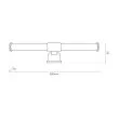 MILAGRO ML2252 Kinkiet łazienkowy APA black 6W LED
