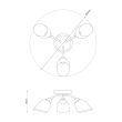 MILAGRO ML2266 Lampa sufitowa PORTOS 3xE14