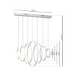 MILAGRO ML335 LAMPA WISZĄCA VERTIGO 96W LED