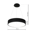 MILAGRO ML6358 Lampa wisząca OHIO BLACK 40W LED 3000K-4000K