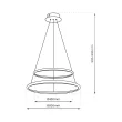 MILAGRO ML7942 Lampa wisząca ROTONDA BLACK 51W LED