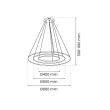 MILAGRO ML7945 Lampa wisząca ROTONDA BLACK 93W LED