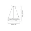 MILAGRO ML7950 Lampa wisząca LUCERO GOLD 48W LED