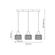 MILAGRO ML9748 Lampa wisząca LUMI 3xG9
