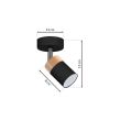 MILAGRO MLP6303 reflektor JOKER BLACK/WOOD 1xGU10