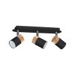 MILAGRO MLP6304 Lampa sufitowa JOKER BLACK/WOOD 3xGU10
