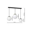 MILAGRO MLP6500 Lampa wisząca SPARTA BLACK / GOLD 3xE14