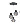 MILAGRO MLP6533 Lampa wisząca OMEGA BLACK/GOLD 3xE27