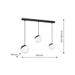 MILAGRO MLP7237 Lampa wisząca SFERA BLACK 3xE14