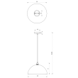 MILAGRO MLP7897 Lampa wisząca Beta 1xE27 35cm Biały/Złoty