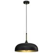 MILAGRO MLP8030 Lampa wisząca LINCOLN BLACK/GOLD 1xE27 35cm