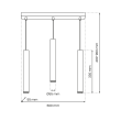 MILAGRO MLP8792 Lampa wisząca HUDSON BLACK 3xGU10