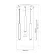 MILAGRO MLP8793 Lampa wisząca HUDSON BLACK 3xGU10