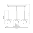 MILAGRO MLP8914 Lampa wisząca FUTURA 3xG9