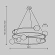 MAYTONI MOD317PL-06B Balance lampa wisząca