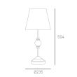 COSMOLIGHT Lampa stołowa MONACO T01230CH-WH