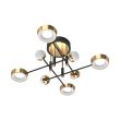 ZUMALINE MX7170-8-3BGT LARA LAMPA SUFITOWA CZARNO-ZŁOTA