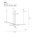 Maxlight Trio P0311D Lampa Wisząca Ściemnialna Czarna