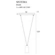 Maxlight Sistema P0400 Lampa Wisząca Czarna
