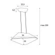 MAXLIGHT P0568 LAMPA WISZACA CARBON CREAM&GREY