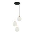 ITALUX PND-5578-3S-BRO-BK lampa wisząca czarny,brązowy