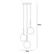 ITALUX PND-5578-3S-BRO-BK lampa wisząca czarny,brązowy