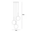 ITALUX PND-5578-3S-BRO-BK lampa wisząca czarny,brązowy