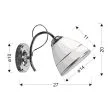 CANDELLUX 21-75390 ELOTTE LAMPA KINKIET 1X40W E27 BIAŁY