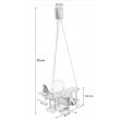 WYPRZEDAŻ HELLUX 1041009 Lampa wisząca Samolot mały biało-naturalny