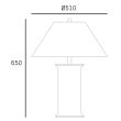 COSMOLIGHT T01869BR-WH Lampa stołowa MONROE