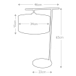 ELSTEAD BALANCE-TL-BKPN Lampa stołowa Balance - 1 źródło światła - Czarna z polerowanym niklem