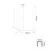 ANTIGO 5220 TRIKAL Z lampa zwieszana 134 cm 3000K