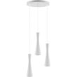HELLUX 8510509 Lampa wisząca biała Vegas lampa wisząca 3 pł (plafon)