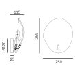 COSMOLIGHT W01371BR Kinkiet WELLINGTON