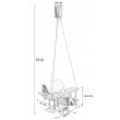 HELLUX 1041020 Lampa wisząca Samolot mały - naturalno-różowy