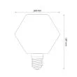 POLUX 317896 Żarówka dekoracyjna DecoVintage Led Filament LB160 Smoke E27 4W 50lm Extra WW