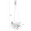 HELLUX 1041019 Lampa wisząca Samolot mały czarno-naturalny