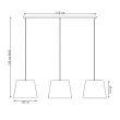 EMIBIG 1404/3 EPOCA 3 BEIGE lampa wisząca