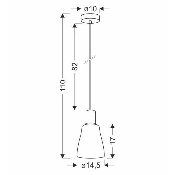 CANDELLUX 31-26934 Udin middle lampa wisząca czarny 1x15W GU10 klosz szary