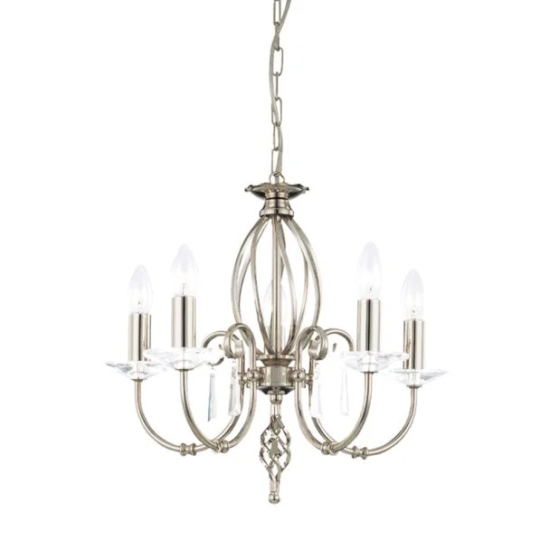 ELSTEAD AEGEAN AG5 POL NICKEL 5Lt Chandelier/Semi-Flush