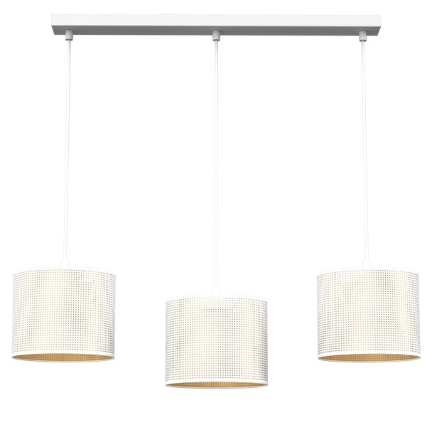 LUMINEX 5267 oprawa sufitowa Loft shade żyrandol biały złoty