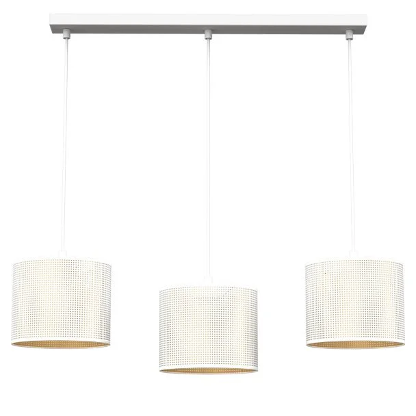 LUMINEX 5267 oprawa sufitowa Loft shade żyrandol biały złoty