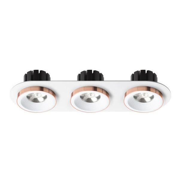 RENDL R13245 SHARM R III wpuszczana biała miedź 230V LED 3x10W 24° 3000K